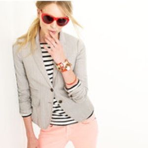 J. Crew Herringbone School Boy Blazer